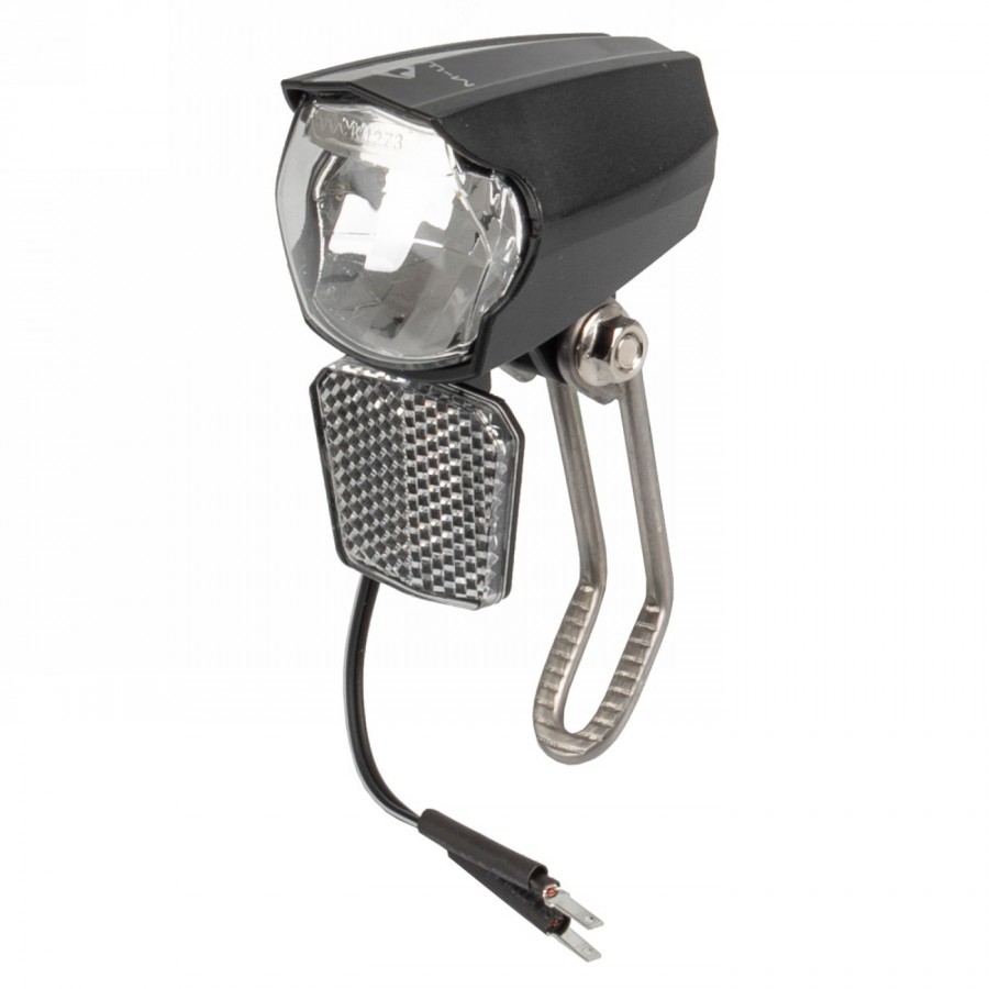 E-bike front light apollon e 30, 30 lux, 6-48v dc, with removable reflector, with holder, with german test mark, oem - 1