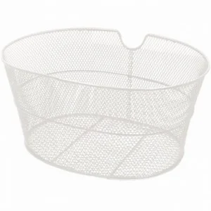 White oval basket in iron - 1