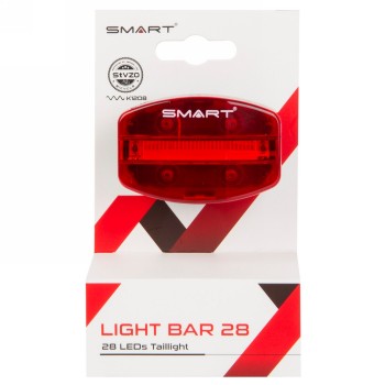 Battery rear light, smart 'light bar 28', 28 led, 1 function, with german test mark, with batteries, ek - 2