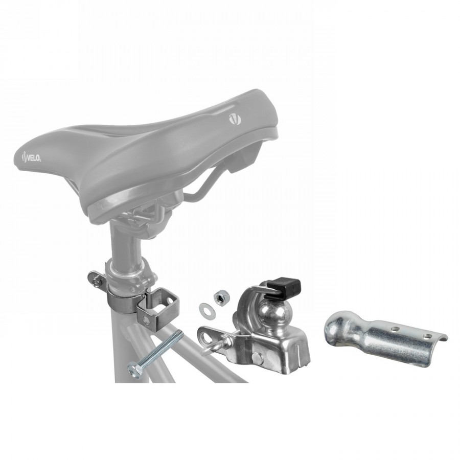 Universal trailer coupling for attachment to the seat clamp or seat post, galvanised steel, in a pe bag with - 2