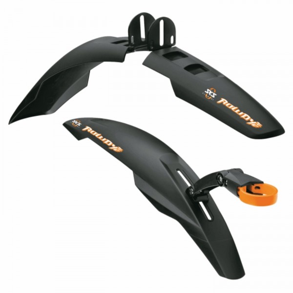 Rowdy front-rear mudguard kit for 20-24 "wheels black - 1