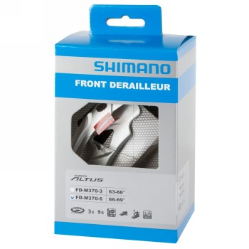 Dérailleur, shimano fd-m370, altus, top- swing dual-pull, pour arrière 9s, band type 34.9mm(w/31.8 et 28.6mm adpt) pour 44/48t -