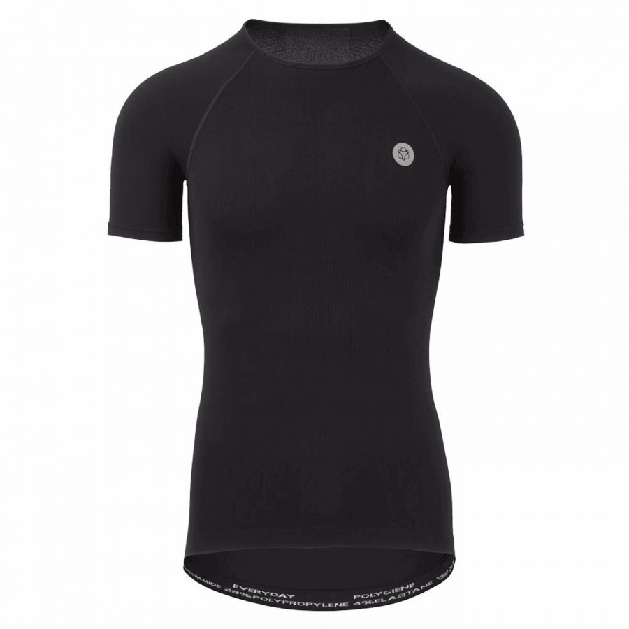 Everyday base unisex-unterwäsche, schwarz – kurze ärmel, größe 2xl - 1