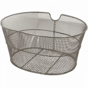Gray oval front basket - 1