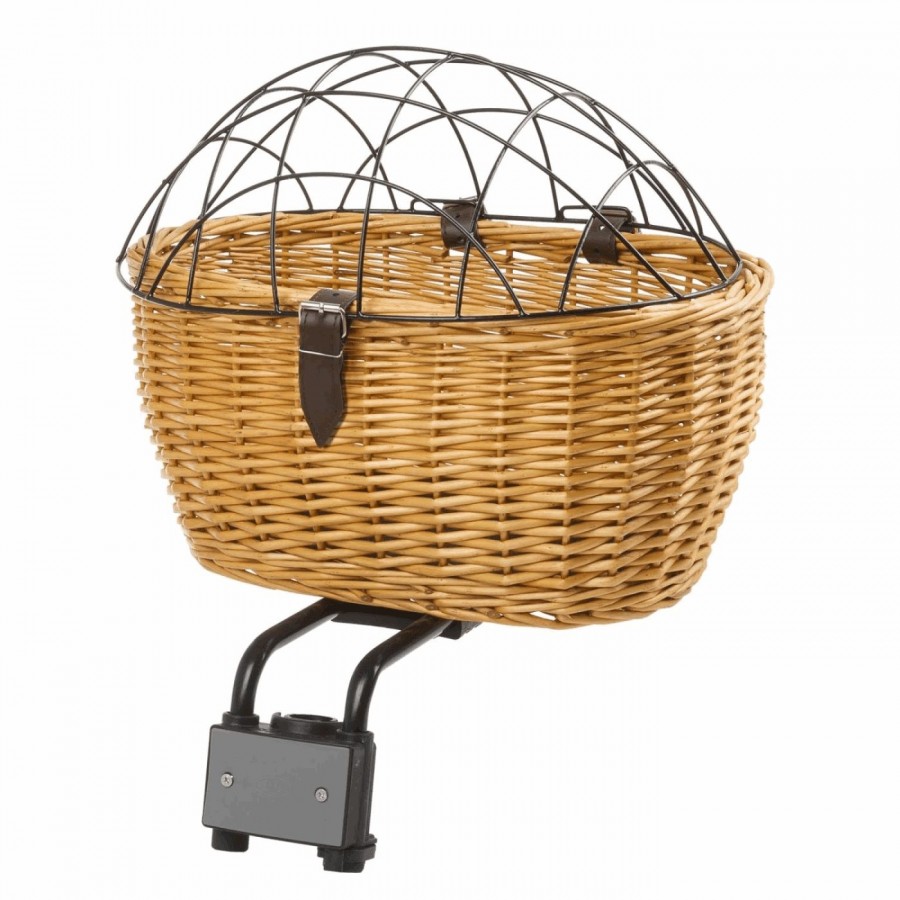 Wicker basket for carrying animals to the frame/stem - 1