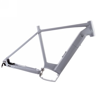 E-bike frame, trekking men, aluminium, for snake battery, m (50 cm), without drop-out, raw - 1