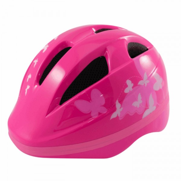 Mädchenhelm ausgeformte schale größe s 52-56cm fanatasia schmetterling rosa - 1