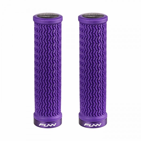 Puños holeshot de 31 mm con collar de aluminio morado - 1