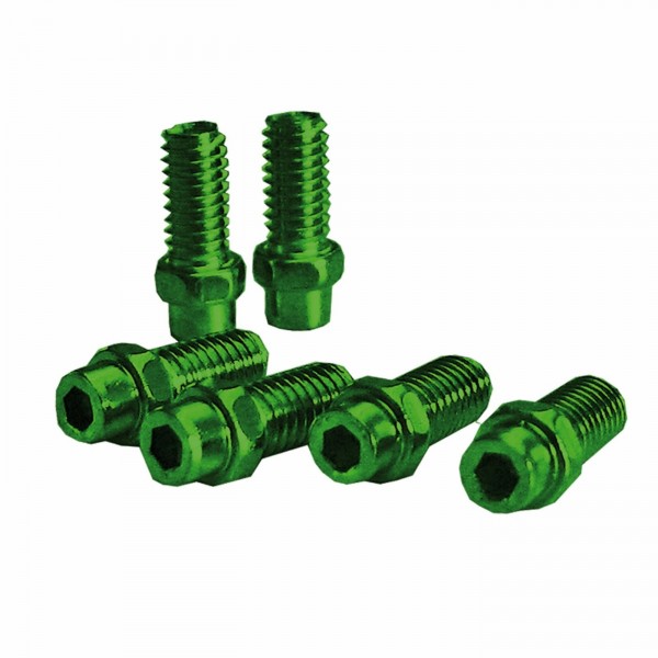 Kit pins pedal 8mm in green aluminum - 40 pieces - 1