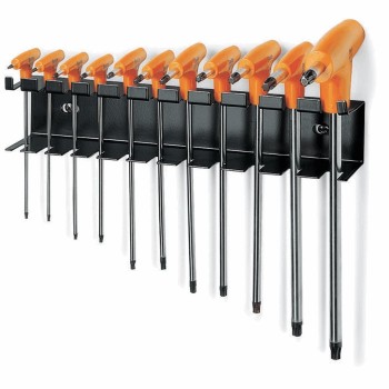 Jeu de clés polyvalentes torx 11pcs de t8 à t50 - suspension murale - 1