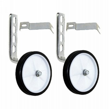 Support wheels, for children's bike, suitable for 12-20', with additional brace to prevent turning, in pairs in pe-bag - 1