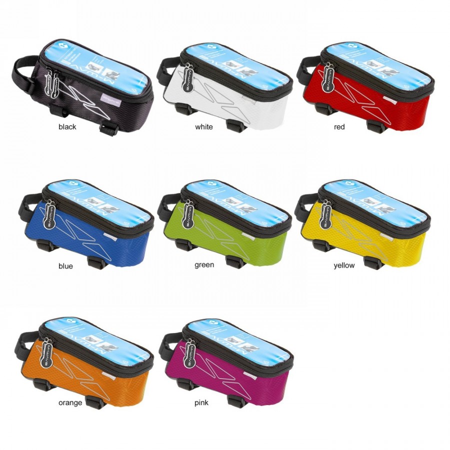 Bolsa de tubo superior para smartphone 'm-wave rotterdam top', roja, cierre con 3 velcros - 2