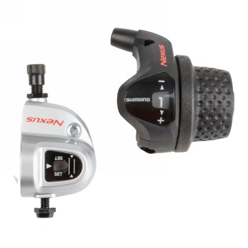 twist shifter shimano nexus,sl-3s41e nexus revo short grip, para buje 3-gg coaster brake, 2200mm innercable, igual - 1