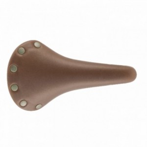 Selle velo vintage à boutons, couleur marron - 1