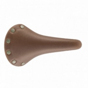 Velo vintage saddle with buttons, brown color - 1