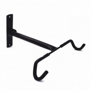 Black foldable metal double wall mounted hook - 1