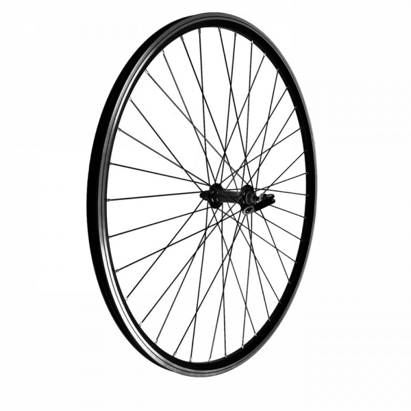 Ruota 28" corsa nero anteriore sgancio rapido su cuscinetti v-brake - 1 - Ruote complete - 8053329968799