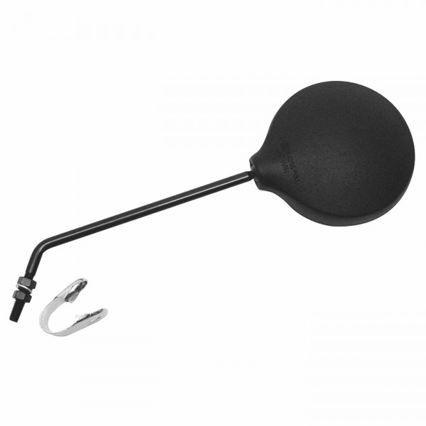 Swivel round mirror - diameter: 10cm and arm: 19cm black - 1