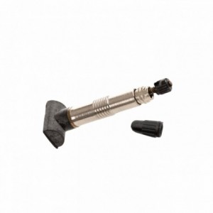 Tubeless presta valves l40mm bevelled base easy fit in brass cp - 1