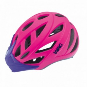 Urban adult helmet in-mold l in matt pink with purple visor - 1