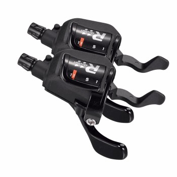 Mtb/road shifter 2x11v indexed en aluminio negro (pareja) - 1