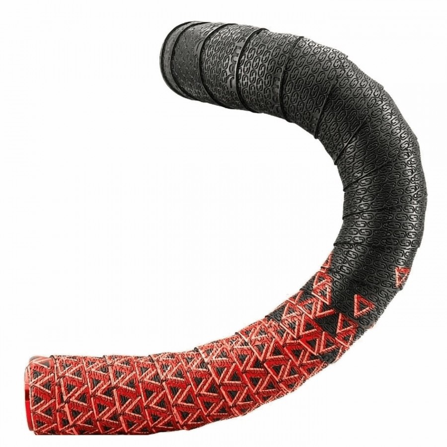 Handlebar tape loop 2,5x30x2000mm in pu+eva black/red - 1