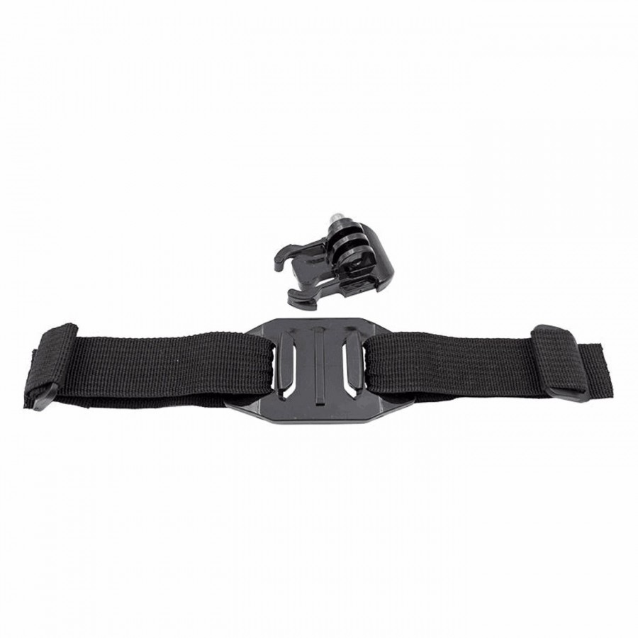 Helmhalterung für gopro hero mit verstellbarem gummiband schwarz - 1