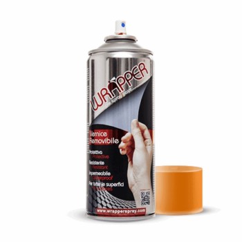 Aérosol de peinture amovible orange fluo wrapper 400 ml - 1