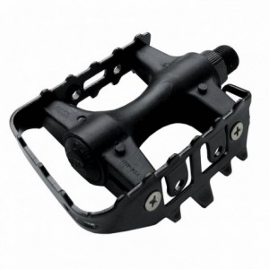 Black nylon/steel mtb pedals 106x70x25mm - ball axle (oem 10pcs - 1