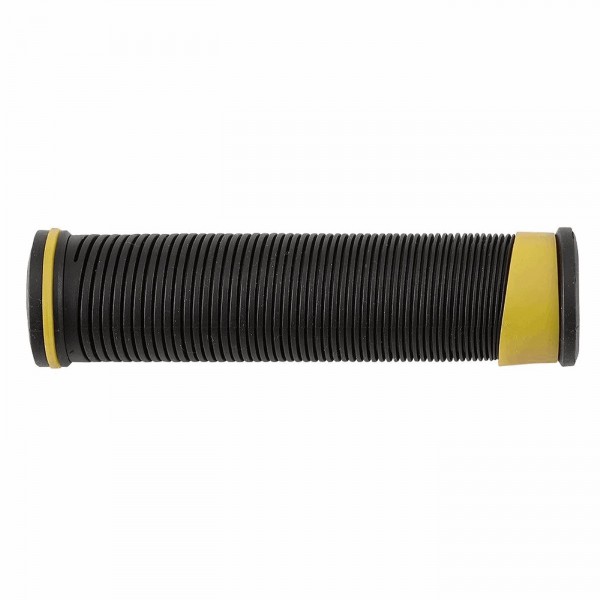 Puños mtb grip 128mm en soft rubber negro/amarillo - 1