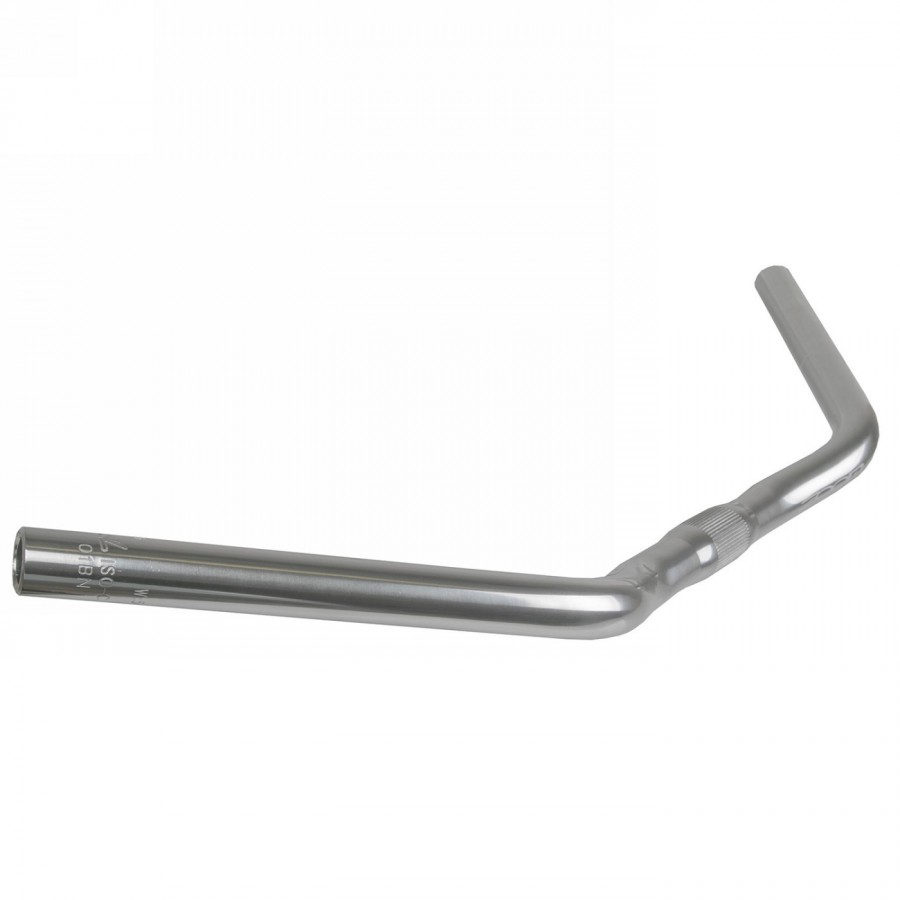 Touring handlebar zoom, aluminium, silver polished, 590 mm, clamping 25.4 mm, 33 °, rise 26 mm, mv - 1