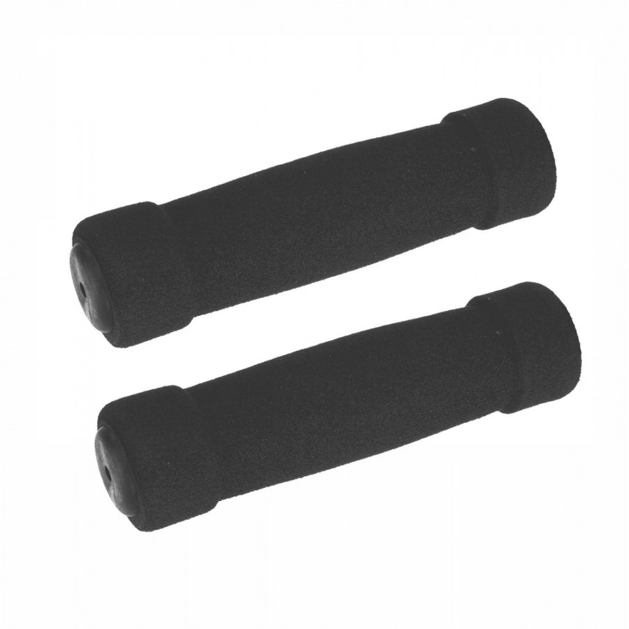 Pair of black sponge grips 128 mm - 1