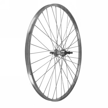 Rad 28" 700 hinten aluminium 7v v-bremslager silber - 1