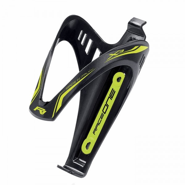 X3 bottle cage in black/yellow polycarbonate matt finish - 1