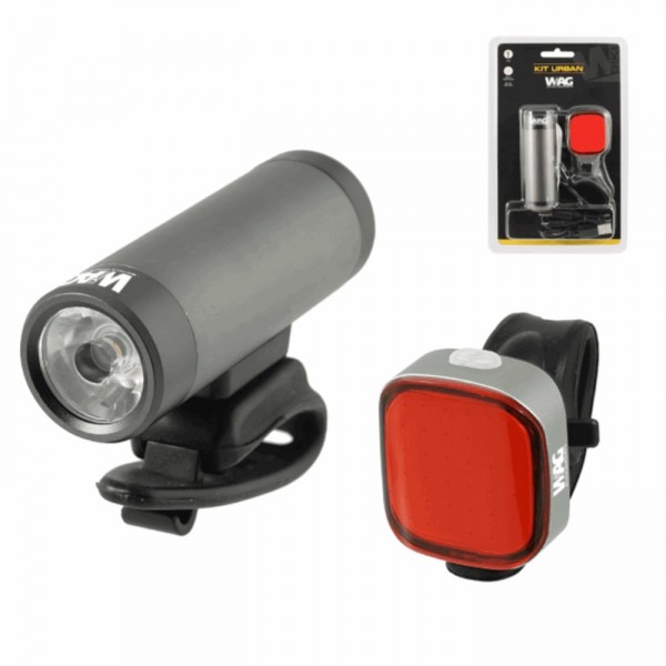 Kit luci anteriore + posteriore urban 400 lumen - posteriore 36 led usb - 1 - Luci - 8059796065375