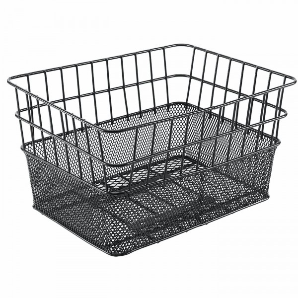 Rectangular front basket 40x30x22cm with black differentiated mesh - 1