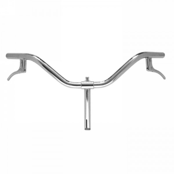 Parma steel handlebar with 590mm chromed levers 22.2mm stem - 1