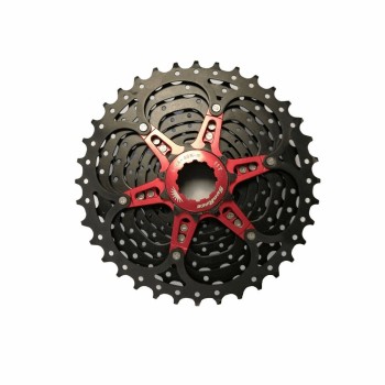 Cassette mtb 10v x 11/36 dientes en aluminio negro - cuerpo shimano - 1