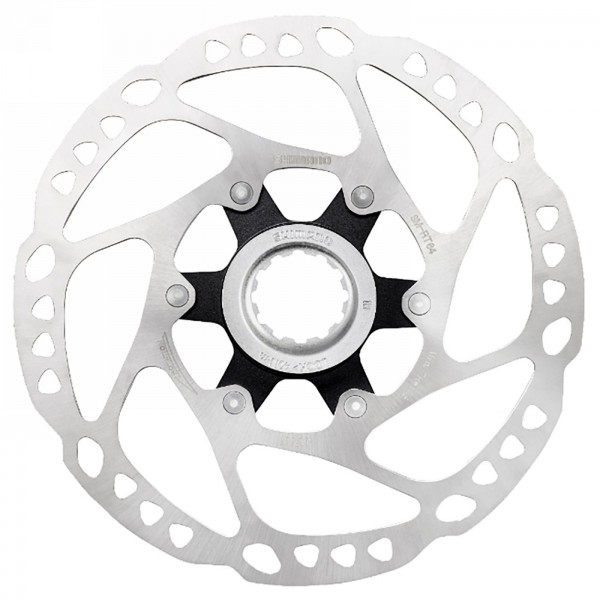 Disque de frein, shimano rotor for disc brake, sm-rt64, deore,m 180mm, w/lock ring(internal serration, black), bulk - 1