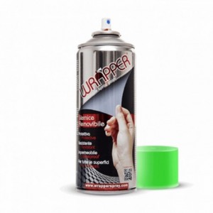 Green fluo wrapper removable paint can 400 ml - 1