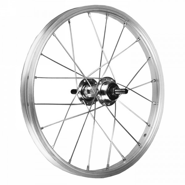 Ruota 14" 5/8 3/8 alluminio posteriore mozzo 100mm v-brake 1v - 1 - Ruote complete - 8053329964074