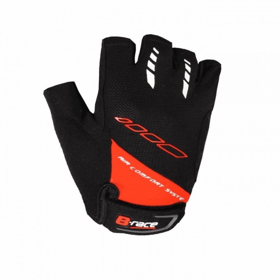 Handschuhe b-race bump gel schwarz / rot mis. 2 grösse m - 1