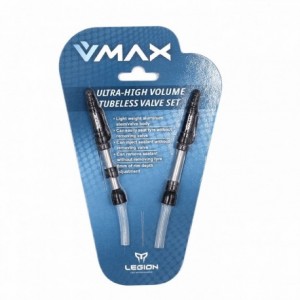 V-max tubeless valve length: 29-37mm in aluminum (2 pieces) - 1
