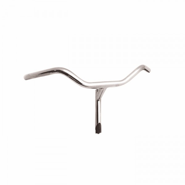 Holland handlebar 22,2mm x 570mm in silver chromed steel without lev - 1