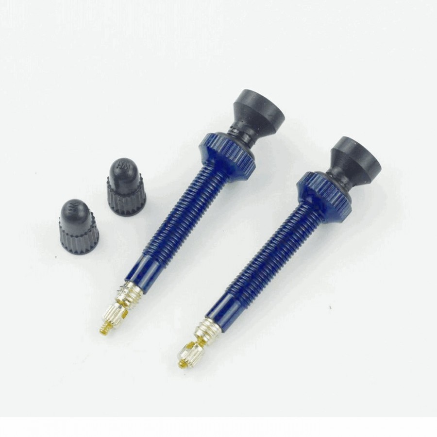 Tubeless presta valve length: 45mm threaded blue - 1