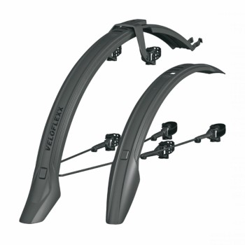 Veloflexx 55 vorderes und hinteres kotflügel-kit für 26-28 "räder schwarz - 1