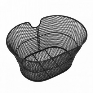 Oval front basket 29x19x35cm in steel without pink hooks - 1