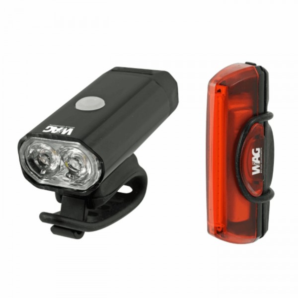 Kit luci anteriore + posteriore adventure 400 lumen - posteriore 16 cob led usb - 1 - Luci - 8059796065528