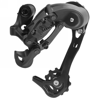 dérailleur ventura, 10 vitesses, cage longue alu/acier, noir, compatible shimano, mv - 1