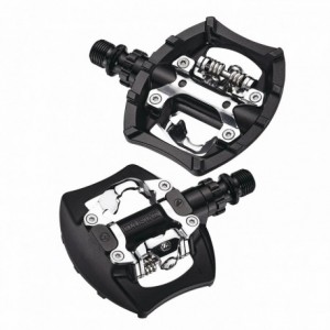 Pedal e-pm811 mtb 95x83mm in black thermoplastic - dual function - 1